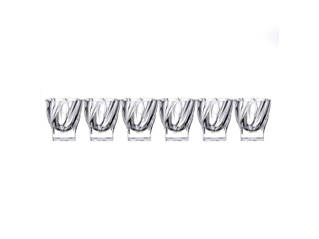 Набор стаканов для виски Gold Crystal 320 мл 6 штук