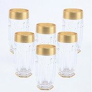 Набор стаканов высоких Сафари Матовая полоса BOHEMIA GOLD 300 мл