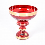 Конфетница 13 см Star Crystal Отводка золото красная