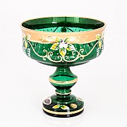 Конфетница 16 см Лепка зеленая Star Crystal 30478