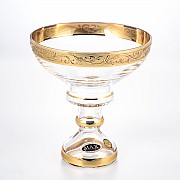 Конфетница Золотые узоры 16 см Star Crystal