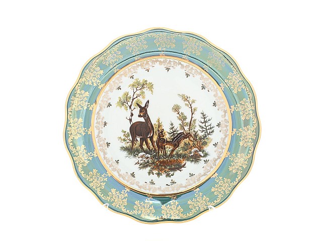 Набор тарелок 25 см Охота зеленая Корона