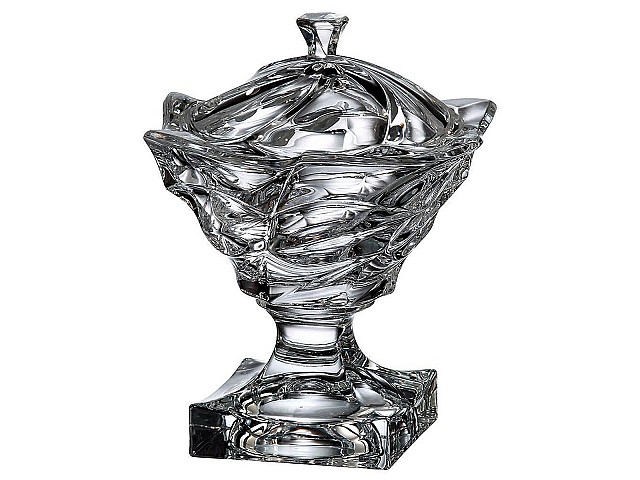 Конфетница на ножке с крышкой 25 см Flamenco BOHEMIA TREASURY
