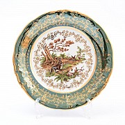 Набор тарелок 19 см Охота Зеленая Sterne porcelan 6 шт