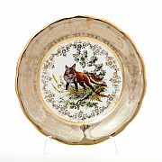 Набор тарелок 19 см Охота Бежевая Sterne porcelan 6 шт
