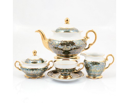Чайный сервиз Зеленый лист Sterne porcelan на 6 персон на 6 персон