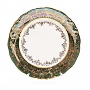 Набор тарелок 21 см Зеленый лист Sterne porcelan 6 шт