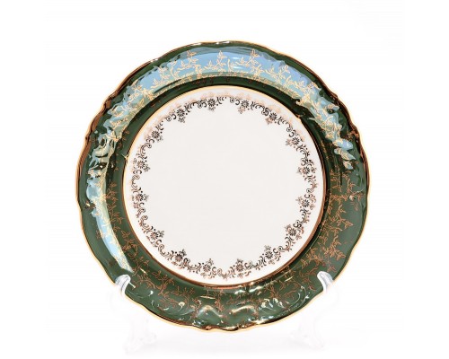 Набор тарелок 25 см Зеленый лист Sterne porcelan 6 шт
