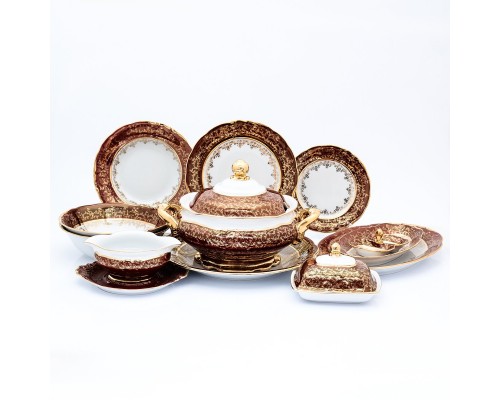 Столовый сервиз Красный лист Sterne porcelan на 6 персон 26 предметов