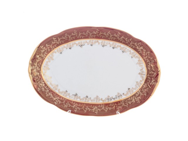 Блюдо овальное 33 см Красный лист Sterne porcelan