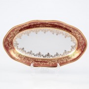Блюдо овальное 24 см Красный лист Sterne porcelan