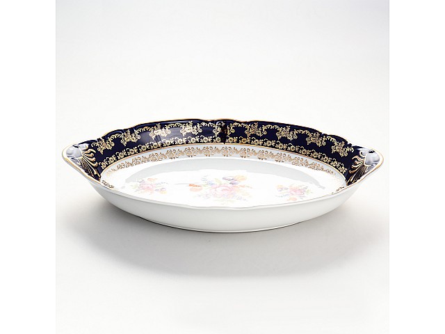 Блюдо для хлеба 33 см Констанция Кобальт Полевой цветок Thun