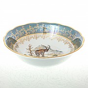 Салатник 23 см Охота Зеленая Sterne porcelan