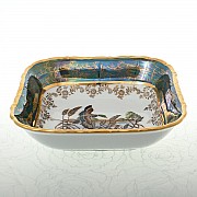 Салатник квадратный 16 см Охота Зеленая Sterne porcelan