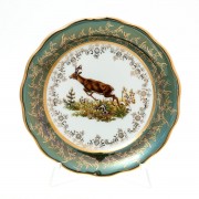 Набор тарелок 17 см Охота Зеленая Sterne porcelan 6 шт