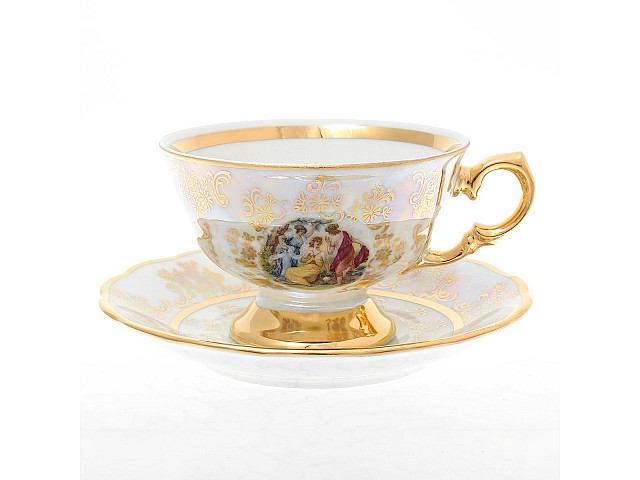 Набор чайных пар 220 мл Мадонна Перламутр Sterne porcelan