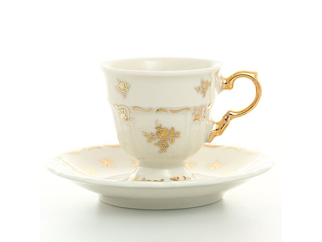 Набор кофейных пар Мария Луиза IVORY Thun 85 мл (6 пар)