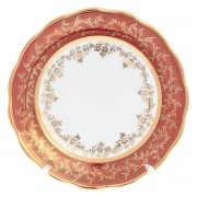 Набор тарелок 17 см Красный лист Sterne porcelan 6 шт