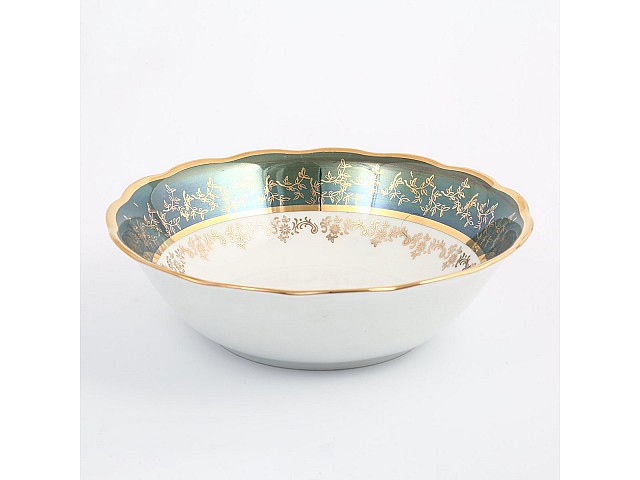 Салатник 23 см Зеленый лист Sterne porcelan