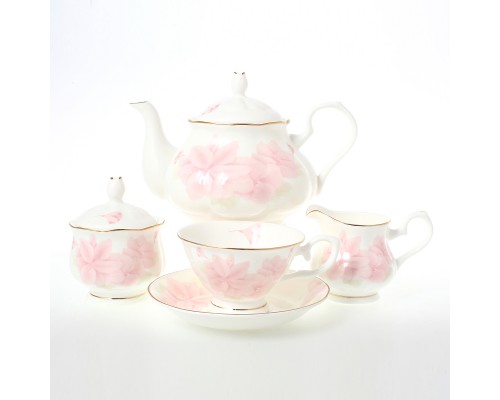 Чайный сервиз Розовые цветы Royal на 6 персон