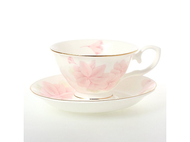 Набор чайных на 6 персон Розовые цветы Royal