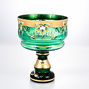 Конфетница 16 см Star Crystal зеленая 32762