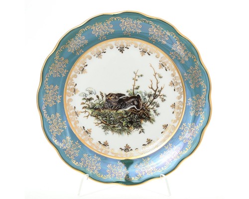 Набор тарелок 21 см Охота зеленая Корона