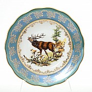 Набор тарелок 23 см глубоких Охота зеленая Корона
