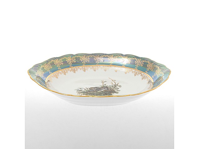 Блюдо для хлеба 32 см Охота зеленая Корона