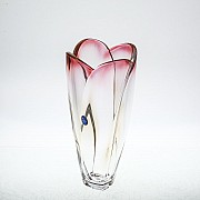 Ваза для цветов 30 см красная R-G Globus Crystalite Bohemia