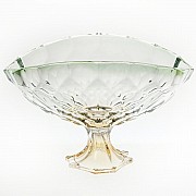 Фруктовница на ножке 40 см зеленая Honey RG