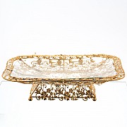 Фруктовница 40х32 см Ажурная подставка золото