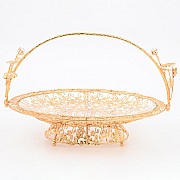 Этажерка Ажурная подставка золото 36 см