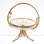 Фруктовница 25х35 см Ажурная подставка золото