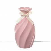 Ваза декоративная Royal Classics с бантиком розовая 20 см