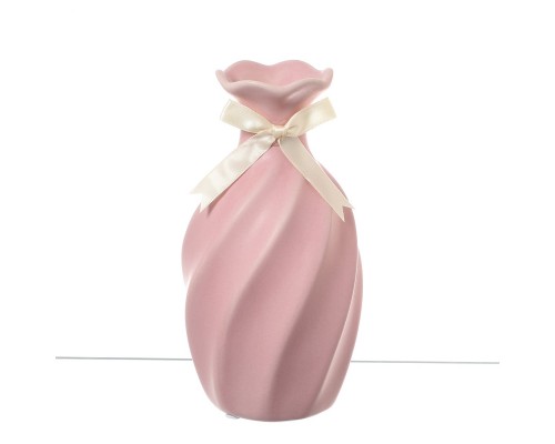 Ваза декоративная Royal Classics с бантиком розовая 20 см