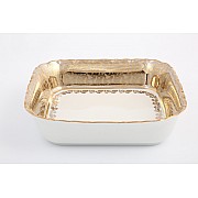 Салатник квадратный 23 см Фредерика Лист Бежевый