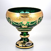 Конфетница 16 см Star Crystal зеленая 36654