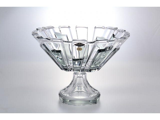 Фруктовница на ножке 31 см GREY PANELS BOHEMIA TREASURY