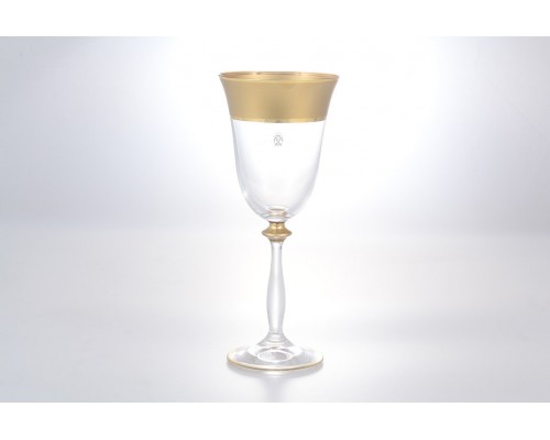 Набор бокалов для вина 250 мл Анжела Матовая полоса AS Crystal 6 шт