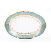 Блюдо овальное 32 см Зеленый лист Sterne porcelan