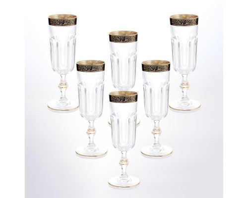 Набор фужеров для шампанского 6 шт FUSION RCR TRENDS