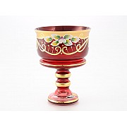 Конфетница красная Star Crystal 13 см 37497