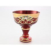 Конфетница 13 см красная Star Crystal