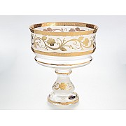 Конфетница 20 см Смальта золотые цветы Star Crystal 37654