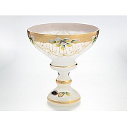 Конфетница Лепка белая Star Crystal 20 см 37924