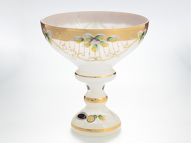 Конфетница Лепка белая Star Crystal 20 см 37924