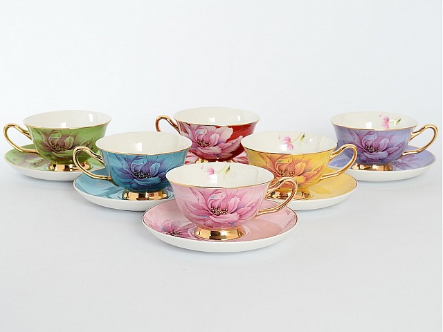 Набор чайных пар Royal Classics ассорти 220 мл на 6 персон 12 предметов