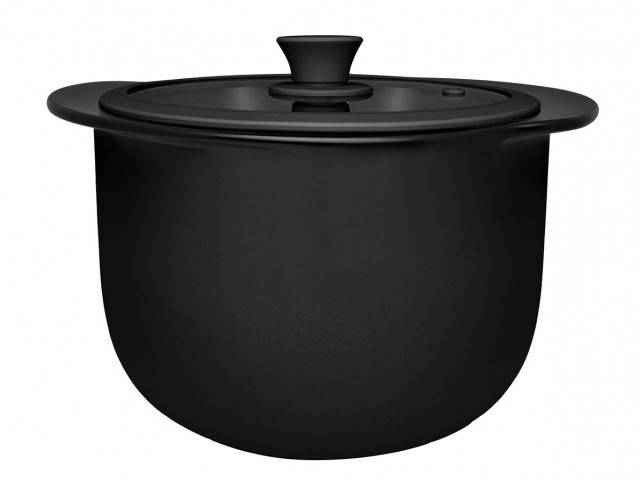 Кастрюля керамическая с крышкой Oxford черная 28 см 5 л