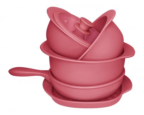 Набор посуды для приготовления розовый Oxford 5 предметов